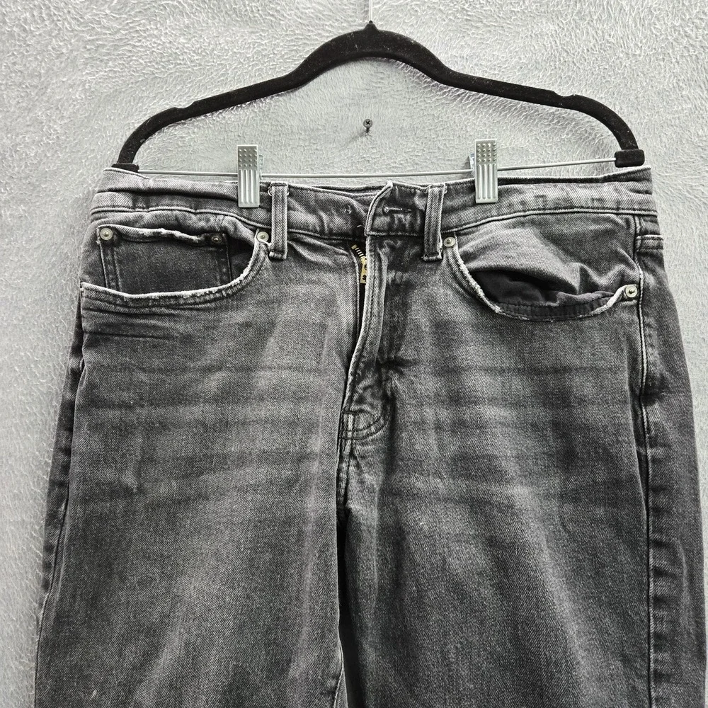 Lucky Brand Men Jeans 32X32 Gray Denim 121 Slim Straight Zipper 32